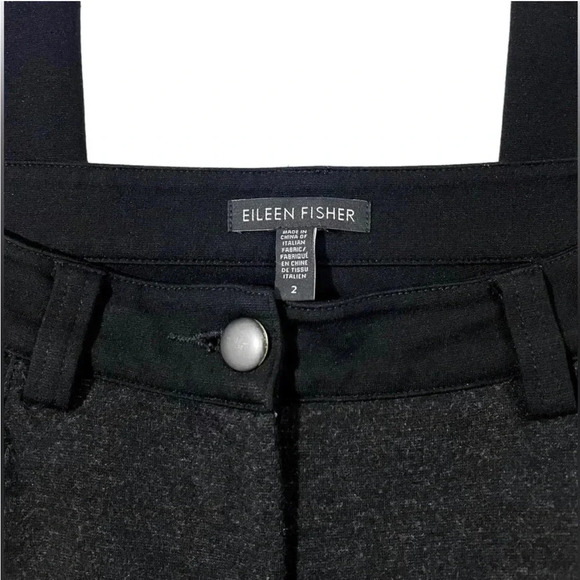 Eileen Fisher Two Tone Stretch Ponte Skinny Pants - Picture 2 of 4